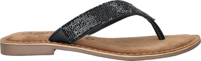 Lazamani - Ilja Leren Dames Slippers Black - Maat 36