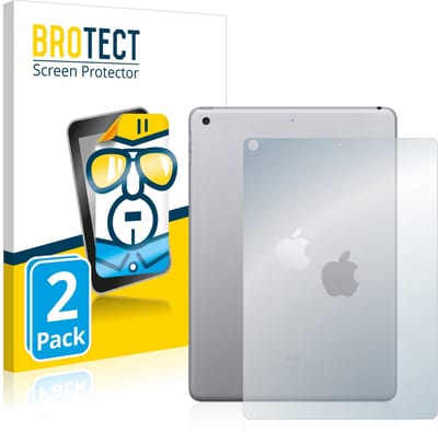 BROTECT - Screenprotector voor Apple iPad 9.7" 2017 (Achterkant, 5. Gen.) - Folie Beschermfolie transparant 2 Stuks