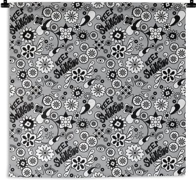 Wandkleed - Wanddoek - Bloemen - Patronen - Quotes - 180x180 cm - Wandtapijt