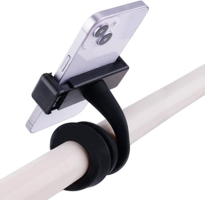Allecto Plus - Flexibele telefoonhouder voor kinderwagen en wandelwagen met antislip siliconen grip - Universele klem voor mobiele telefoon - Ideaal voor fietsstuur
