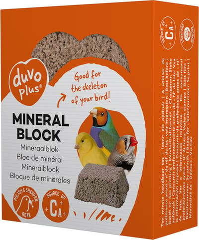 Duvoplus - Binnenvogelvoer - Vogel - Mineraalblok 80g - 6,5x5,3x2,5cm - 1st