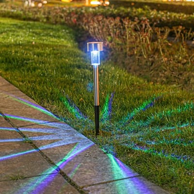 Livano Tuinverlichting - Tuinlampen - Buitenverlichting - Tuin Verlichting - Led Lamp - Licht - Op Zonneenergie - LED - Veelkleurig - Roestvrij - 10 stuks