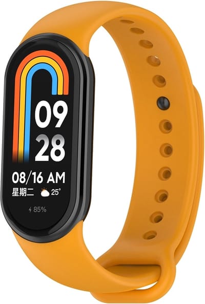 By Qubix - Siliconen bandje - Oker - Geschikt voor Xiaomi Smart Band 8 / 9 / 10