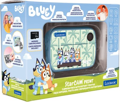 Bluey Starcam® afdruk, camerapakket met instantprinter, SD-kaart en fotopersonalisatieset