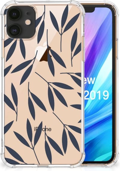 Apple iPhone 11 Case Leaves Blue