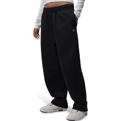 Jordan Brooklyn Wide-leg Trousers Broeken Dames - Zwart - Maat XXL - Katoen Jersey