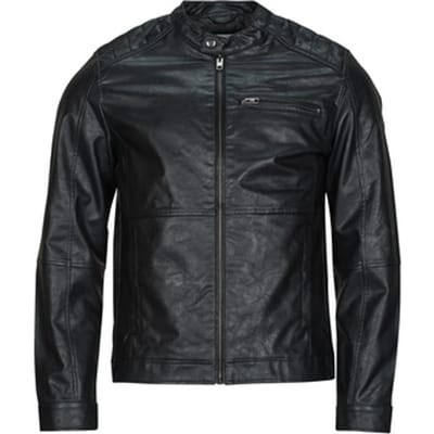 JACK&JONES JJEDYLAN PU BIKER JACKET NOOS Heren Biker - Maat L