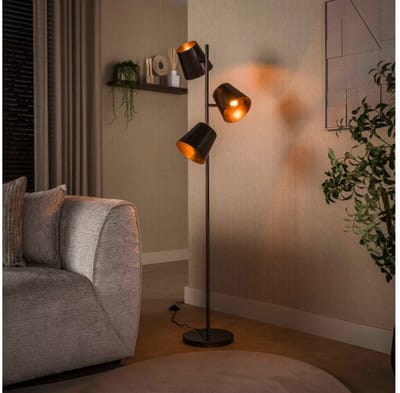 Vloerlamp Kinetic 3L - Urban bruin