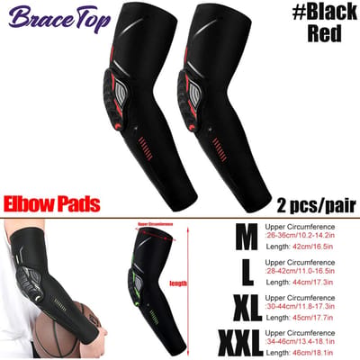 Bracetop 1 Paire Genouillères Anti-Collision Sportives Manches de Bras de Compression Protection Basketball Football Cyclisme Support de Genou Caractéristiques Protection XL