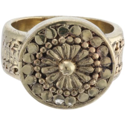 Behave - Ring - Vintage goudkleurige ring met reliëf - Bohemian stijl - Unisex - Nikkelvrij