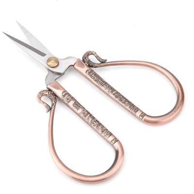 Roestvrijstalen Kruissteek Schaar Vintage Naaischaar Borduurwerkgereedschap (Zilver)