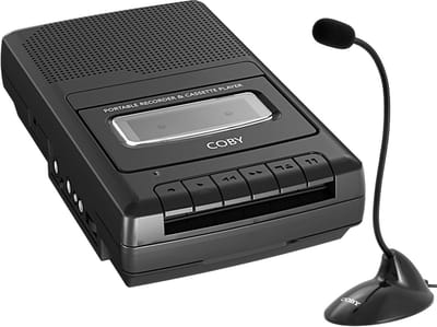 Draagbare Cassettespeler - Cassetterecorder Opname - Muziek Luisteren Opnemen - Ingebouwde Microfoon - 14.8 x 25.9 x 5 cm - Zwart