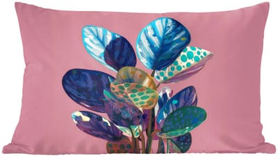 Sierkussens - Kussentjes Woonkamer - 60x40 cm - Plant - Bladeren - Stippen - Abstract