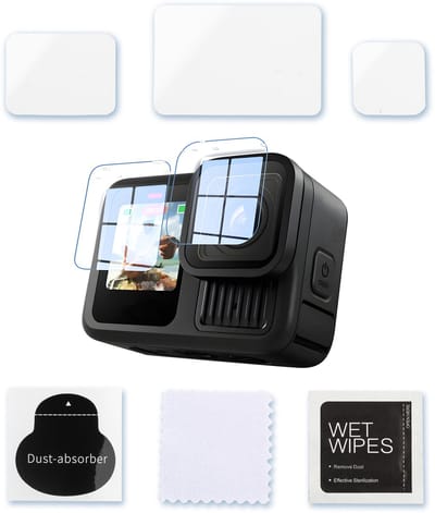 MOJOGEAR Screenprotector voor GoPro Hero 13 - Gehard Glas - Complete set - Speciaal ontworpen voor GoPro Hero 13 - Eenvoudig te bevestigen - Transparant