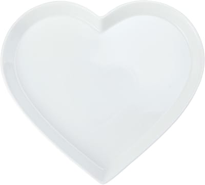 Serveerbord, Serveerschaal, Hart, 30 cm, Porselein, Wit - Mikasa | Chalk