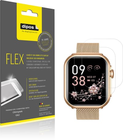 dipos – 2x Beschermfolie geschikt voor Oliimptek G62 | 3D Full Cover Screenprotector | 100% Passend
