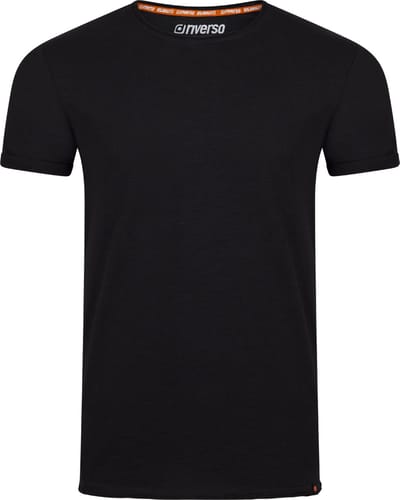 riverso Heren T-Shirt RIVLenny O-Neck regular fit Zwart S Ronde Hals Volwassenen - gemaakt van 100% katoen