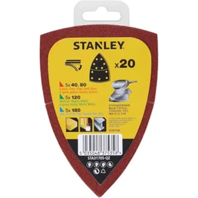 Stanley Schuurpad - K40/80/120/180 - Rood - 20 Stuks