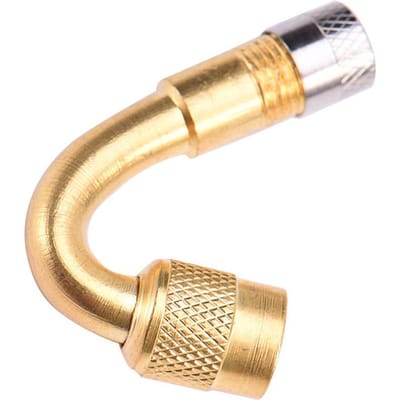 135 graden messing luchtbandventiel Schrader-ventielsteel met verlengadapter voor auto, vrachtwagen, motorfiets 45  degrees beige