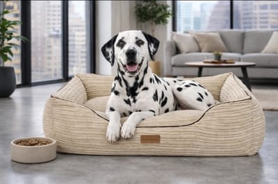 Dog's Lifestyle Hondenmand Supersoft Rib Beige Medium 80cm