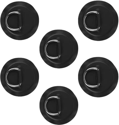 Solidchoice - Dailygoody - D Ring Patch - Kano Accessoires - Voor PVC Boten - Zwart - Geen Lijm Ontvangen - Ideaal voor Kajaks en SUP's - 6 Stuks