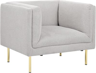 MOEN - Fauteuil - Lichtgrijs - Polyester