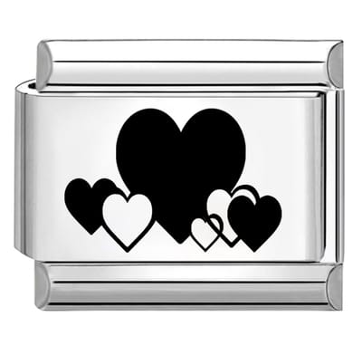 Quiges - Schakel - Bedel - 9mm - charms - Smiley - Geschikt voor - armband - Schakelarmband - italy bedels armband