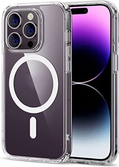 Phreeze Back Cover - Geschikt voor iPhone 14 Pro Hoesje - Ultra HD Transparant Cover - Draadloos Opladen - Doorzichtig