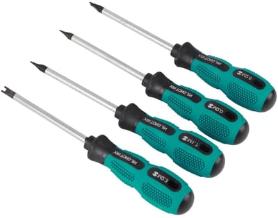 Multifunctionele U-vormige Schroevendraaierset van 4 Stuks van CRV Staal met Magnetische Tips voor Klusprojecten en DIY Werkzaamheden