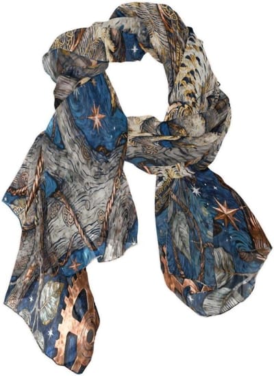 Dames Sjaal - Lichtgewicht Pashmina - Stijlvolle Accessoire - Bloemenprint Pastel - 180x90 cm - Multicolor