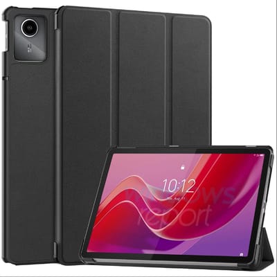 Dailygoody - Fliphoesje - Lenovo Tab M11 2024 - 360° bescherming - zwart - PU-lederen hoes - standaardfunctie - geschikt voor Lenovo Tab M11 2024