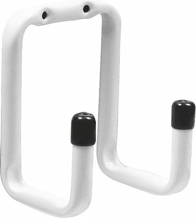 Amig Garage/zolder gereedschap wand/muur ophanghaken - metaal - wit - H12 cm x B7.5 cm