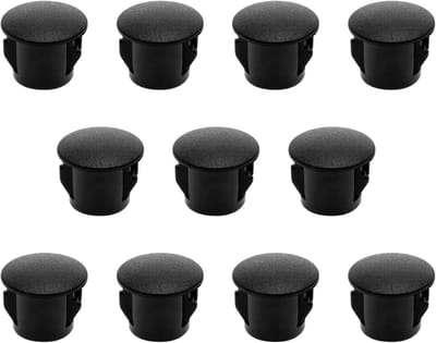 Gatpluggen Zwart Plastic - Afdekdoppen Rond - Gaten Afwerken - Eenvoudige Klikmontage - 100 Stuks - Zwart