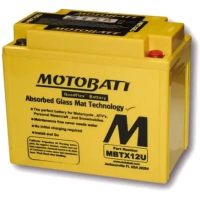 Motorfiets accu Motobatt MBTX12U (4 poles)