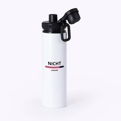 Hacebo® - nicht loading waterfles met draaidop zwart - Nicht - ochtendkoffie laden - verjaardagscadeau - verjaardag - cadeau - cadeautje voor nicht - nicht artikelen - kado - geschenk - gift - water fles - 850ML
