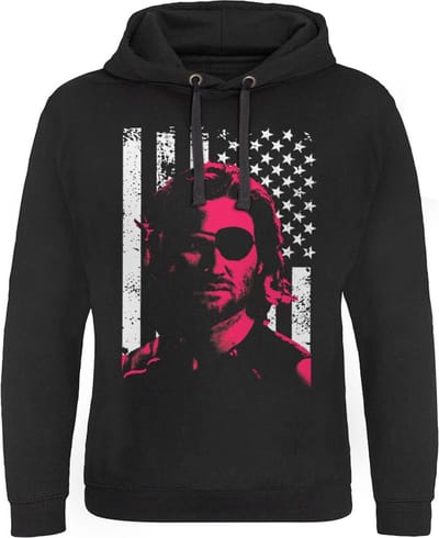 Escape From New York Hoodie/trui -S- Plissken Stars And Stripes Zwart