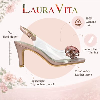 Laura Vita Mira 05 slip-on Cinderella pumps met taps toelopende hak en enkelbandje voor dames