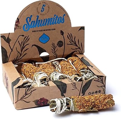 Sagrada Madre Sahumitos Smudge Palo Santo Per 5 In Displaydoos - 18x4x12cm - 18x4x12cm
