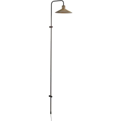 Bover wandlamp Platet A/05, zwart/messingkleurig, 142 cm