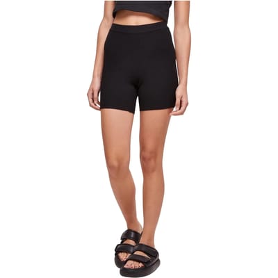 Urban Classics - Rib Knit Korte broek - XS - Zwart