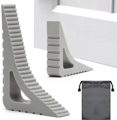 Deur Stopper - Vloer Stopper - Ventilatie Ramen - Milieuvriendelijk Materiaal - 2 Stuks - Wit