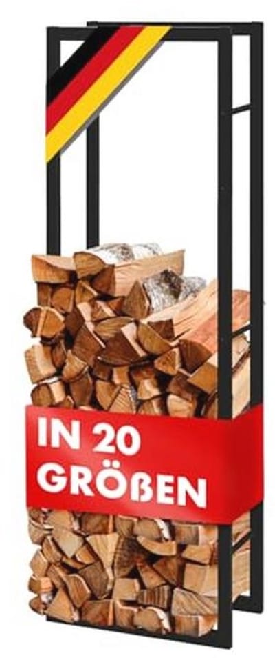 Houtrek voor binnen en buiten, metalen haardhoutrek voor houtopslag 100 x 25 x 40 cm