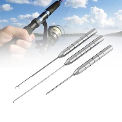 Allecto - Aas naald en boor set - 3-in-1 - Aluminium tackle rigging tool kit - Vissersgereedschap - Vissen - Hengelsport - Vissers