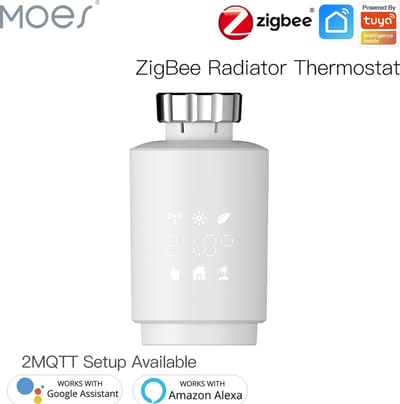 MOES Tuya ZigBee Slimme Radiator Thermostaat - Slimme Radiatorknop - Tuya Smart Life - Werkt alleen met ZigBee router