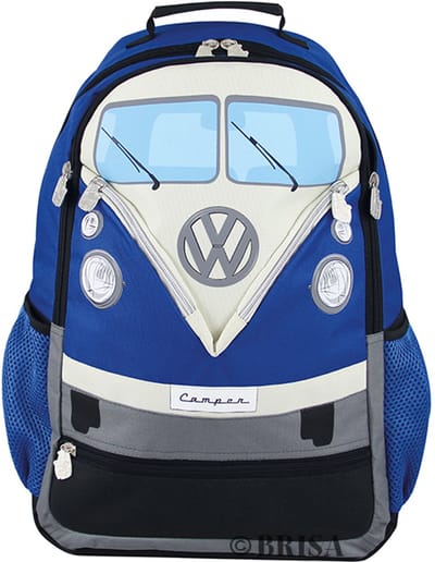 BRISA VW Collection - Compacte en stijlvolle Volkswagen-rugzak voor wandelingen en dagtochten met VW T1 Bulli Bus (tot 17,1 inch/voorkant/30 l)