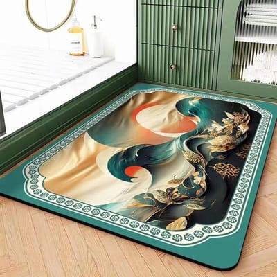 Nouveau tapis de sol absorbant chinois pour salle de bain, tapis à séchage rapide, tapis de porte, tapis de pied, porte d'entrée, tapis doux 40*60CM 2.5TPR gray