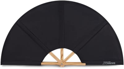 Saunagut - Waaier zwart 100 cm - voor opgietingen in de sauna - luchtverplaatsing - de doek is uitwasbaar - stevig materiaal - Sauna en Wellness - Verzorging & accessoires