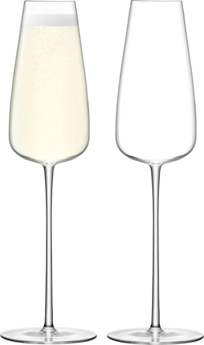 L.S.A. - Wine Culture Champagne Flute 330 ml Set van 2 Stuks - Glas - Transparant