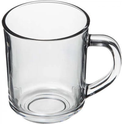 Secret de Gourmet - Set van 6 koffie/theeglazen met oor 20 cl - grijs gerookt kleur