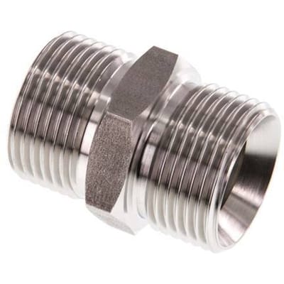 G 1'' RVS Borstnippel 40 Bar - FL2S-M-ST-100G